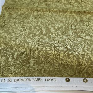 Michael Miller Fairy Frost Green Shimmery Cotton Quilting Fabric 1 Yd X 44"